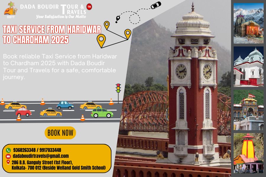 Taxi Service from Haridwar to Chardham 2025